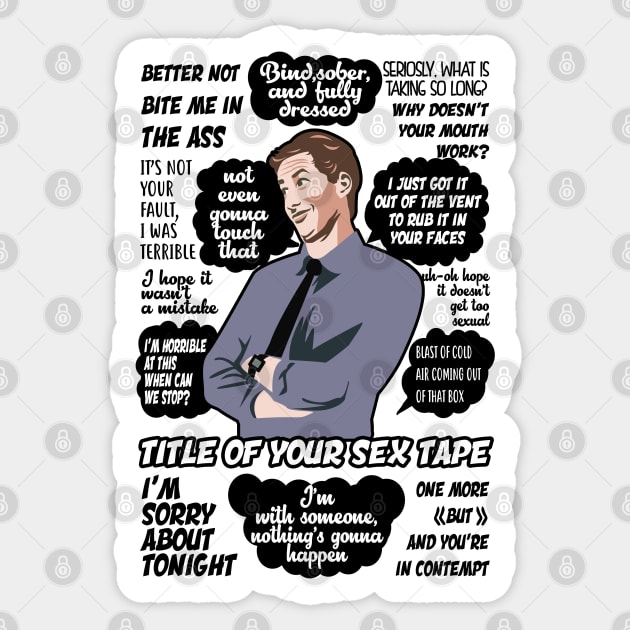 Jake Peralta Sex Tape Quotes. Brooklyn Nine-Nine. Sticker by KsuAnn